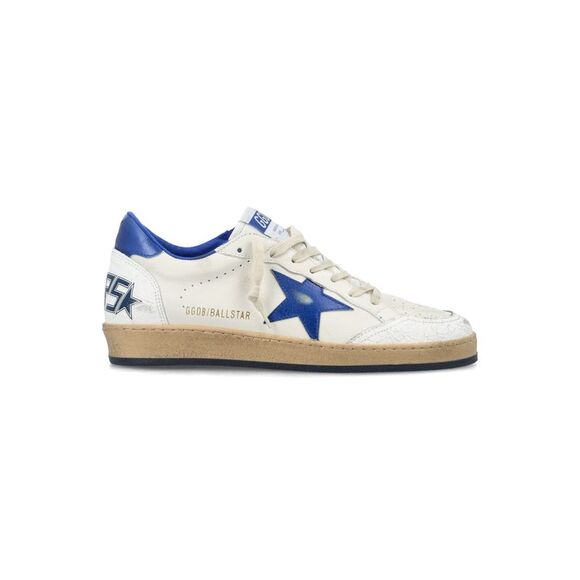 Urban Edge Ball Star Sneakers in White & Blue - Picture 1 of 4